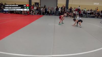 55 lbs Cons. Round 4 - Brecken Haskenhoff, Hammering Hawks vs Coen McDonough, Pursuit Wrestling Minnesota