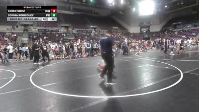 53-55.8 lbs Champ. Round 2 - Creed Ortiz, Steel City Reloaded Wrestling Club vs Sophia Rodriguez, Widefield Wrestling Club