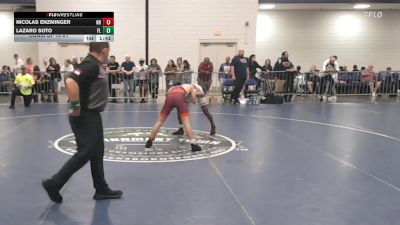 120 lbs Consi Of 16 #1 - Nicolas Enzminger, ND vs Lazaro Soto, FL