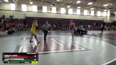 190 lbs Cons. Round 3 - Ashley Lantz, Marion vs Aleah Eichenberger, NH/TV