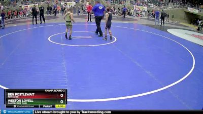 78 lbs Champ. Round 2 - Weston Lovell, Cascade Mat Club vs Ben Postlewait, Mat Sense