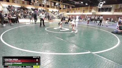 56 lbs Round 1 - Connor Stewart, Poway Elite vs Colton Veiga, Team Temecula /Pin Club