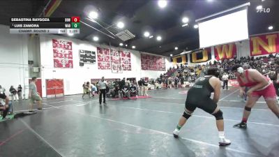 285 lbs Champ. Round 2 - Luis Zamora, Warren vs Sebastina Raygoza, Downey