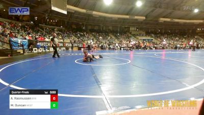 61 lbs Quarterfinal - Adam Rasmussen, Backyard Brawlers vs Micah Duncan, Westshore Wrestling Club