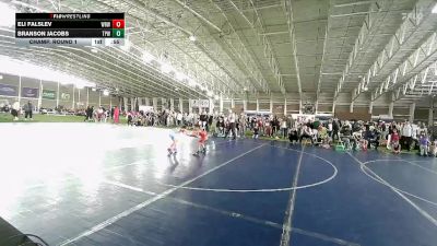 57 lbs Champ. Round 1 - Branson Jacobs, Team Prestige Wrestling vs Eli Falslev, White Rhino Wrestling