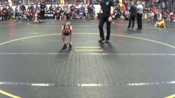 58 lbs Cons. Round 2 - Colton Witt, Saranac Youth WC vs Morganne Stiles, Onaway Area Wrestling