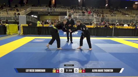 Alivia Marie Thornton vs Lily Reese Shinneman 2025 Pan Kids Jiu-Jitsu IBJJF Championship