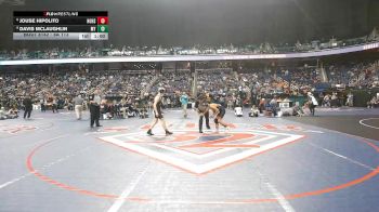 8A 113 lbs 3rd Place Match - Jouse Hipolito, Hoke County High School vs Davis McLaughlin, Myers Park High School