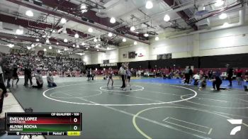 100 lbs Champ. Round 2 - Aliyah Rocha, Silverado vs Evelyn Lopez, Hamilton HS