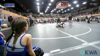105 lbs Rr Rnd 1 - Santana Hernandez, Lone Grove Takedown Club vs Deklyn Barnes, Harrah Little League Wrestling