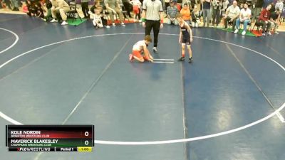 65 lbs Cons. Round 1 - Maverick Blakesley, Champions Wrestling Club vs Kole Nordin, Brighton Wrestling Club