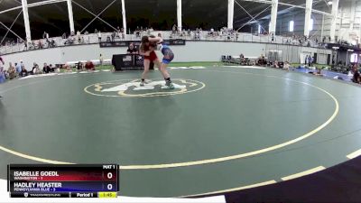 102 lbs Placement Matches (8 Team) - Isabelle Goedl, Washington vs Hadley Heaster, Pennsylvania Blue