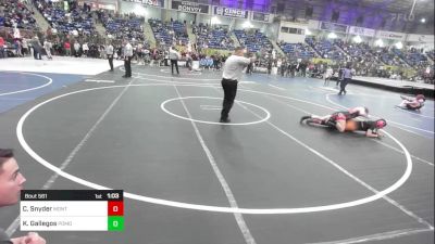 101 lbs Quarterfinal - CeJae Snyder, Montezuma-Cortez Middle School vs Kylah Gallegos, Pomona Elite