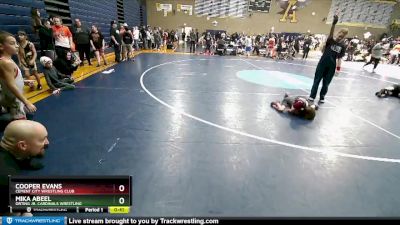 39-46 lbs Round 2 - Cooper Evans, Cement City Wrestling Club vs Mika Abeel, Orting Jr. Cardinals Wrestling