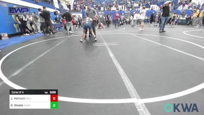 85 lbs Consi Of 4 - Jace Henson, Carl Albert vs Beau Wedel, Newcastle Youth Wrestling