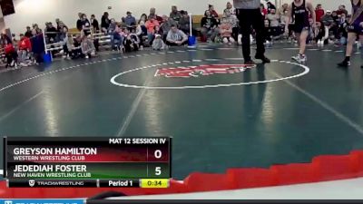 102 lbs Champ. Round 2 - Jedediah Foster, New Haven Wrestling Club vs Greyson Hamilton, Western Wrestling Club