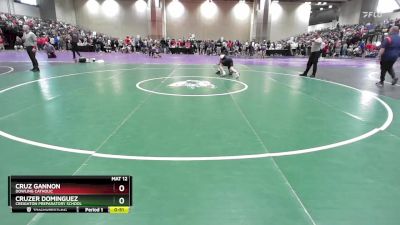 106 lbs Cons. Semi - Cruzer Dominguez, Creighton Preparatory School vs Cruz Gannon, Dowling Catholic