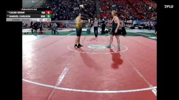 3A 285 lbs Champ. Round 1 - Samuel Carlson, Wendell vs Caleb Grow, Priest River