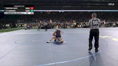 D3-106 lbs Cons. Round 2 - Greysin Hopp, Constantine vs Tj Landrum, Algonac