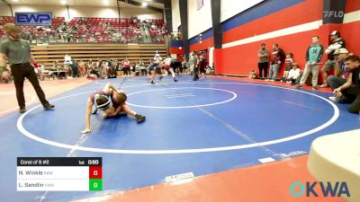 55 lbs Consi Of 8 #2 - Norah Winkle, Raw Wrestling Club vs Luke Sandlin, Vian Wrestling Club