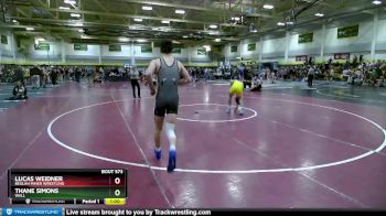 160 lbs Cons. Round 2 - Lucas Weidner, Beulah Miner Wrestling vs Thane Simons, Wall