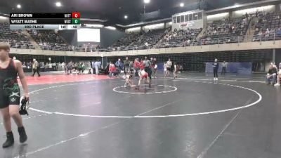 66 lbs 3rd Place - Ari Brown, Nottingham vs Wyatt Mathe, Westminster