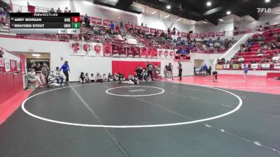 JH 126 lbs Cons. Round 2 - Abby Morgan, NOBLE vs Brayden Stout, CHOCTAW