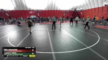 102 lbs Quarterfinal - Corbyn Weiss, Crass Trained-The Weigh In Club vs Rex Lancaster, Holmen Viking Wrestling Club