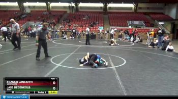 56 lbs Quarterfinal - Jase Degenkolb, WWV vs Franco Lanciotti, Westshore