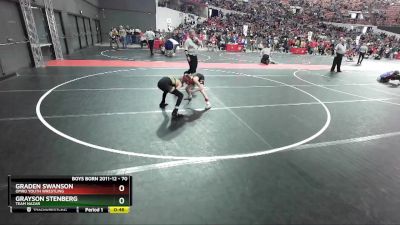 70 lbs Cons. Round 4 - Grayson Stenberg, Team Nazar vs Graden Swanson, Omro Youth Wrestling