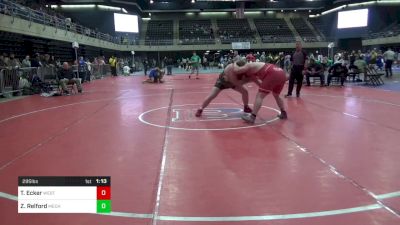 295 lbs Semifinal - Tyler Ecker, Westminster vs Zachary Relford, Mechanicsville