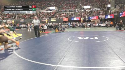 AA - 126 lbs Cons. Round 2 - Braeden Kaufman, Helena Capital vs Caleb Poe-Hatten, Flathead (Kalispell)