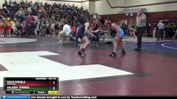 100-101 lbs 1st Place Match - Valeria Torres, East Buchanan vs Talia Engels, Linn-Mar
