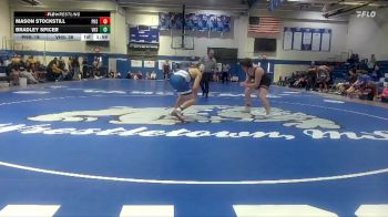 215 lbs Placement Matches (8 Team) - Bradley Spicer, Vancleave High School vs Mason Stockstill, Picayune High School