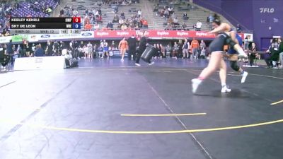 160 lbs Semis & 3rd Wb (16 Team) - Sky De Leon, Western New England vs Keeley Kehrli, Simpson