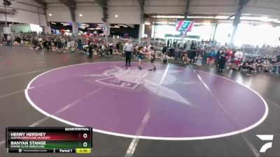 92 lbs Quarterfinal - Henry Hershey, Austin Wrestling Academy vs Banyan Stange, Empire Elite Wrestling