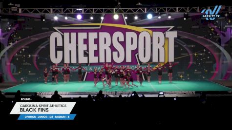 Carolina Spirit Athletics - Black Fins [2024 L2 Junior - D2 - Medium - B] 2024 CHEERSPORT National All Star Cheerleading Championship
