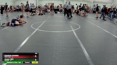 105 lbs Round 3 (8 Team) - Damian Manna, Rebellion vs Evan Cies, Kraken