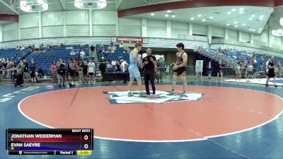 190 lbs Champ. Round 1 - Jonathan Weiderman, IL vs Evan Saevre, IN