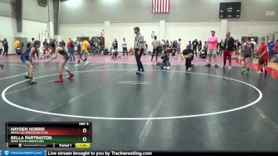 100 lbs Semifinal - Hayden Norris, Ironclad Wrestling Club vs Bella Partington, Arab Youth Wrestling