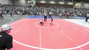 54 lbs Round Of 16 - Jolie Lobdell, Battle Mountain WC vs Ledger Chapman, USA Gold