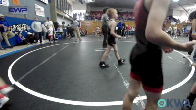 55 lbs Consi Of 4 - Kase Hood, Weatherford Youth Wrestling vs Lawson Dozier, Harrah Little League Wrestling