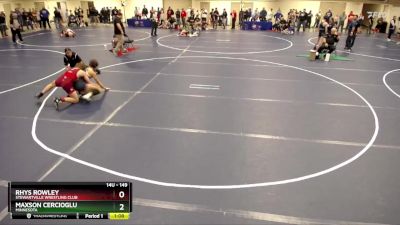 149 lbs Semifinal - Maxson Cercioglu, Minnesota vs Rhys Rowley, Stewartville Wrestling Club