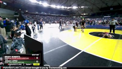 85 lbs 1st Place Match - Jonah Lopez, Scrap Yard Garage Wrestling vs Brody Roberts, Enumclaw Yellow Jackets Wrestling Club