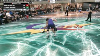 127 lbs Quarterfinals (8 Team) - Jack Grygelko, Centennial, MN vs Landon Westfall, Kearney, MO