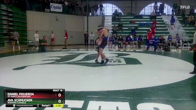 120 lbs Champ. Round 1 - Daniel Figueroa, St. Mary`s Rutherford vs Ava Schmucker, Roanoke Catholic