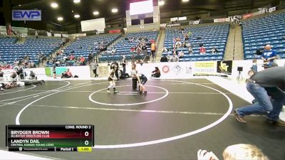 52 lbs Cons. Round 2 - Landyn Dail, Central Kansas Young Lions vs Brydger Brown, Bluestem Wrestling Club