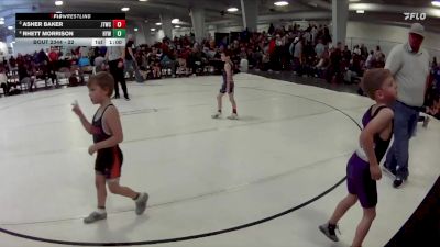 22 lbs Cons. Semi - Rhett Morrison, Hershey Youth Wrestling vs Asher Baker, Junior Titans Wrestling Club