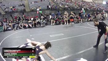 132 lbs Quarterfinals (8 Team) - Markis Owens, Kansas Cobras vs Carston Bartlett, Wyoming Renegades