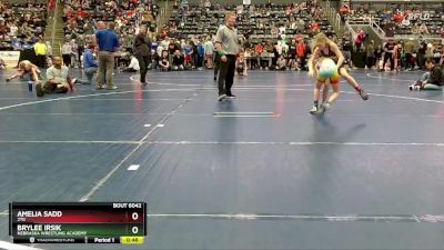 82 lbs Quarterfinal - Amelia Sadd, 2TG vs BryLee Irsik, Nebraska Wrestling Academy